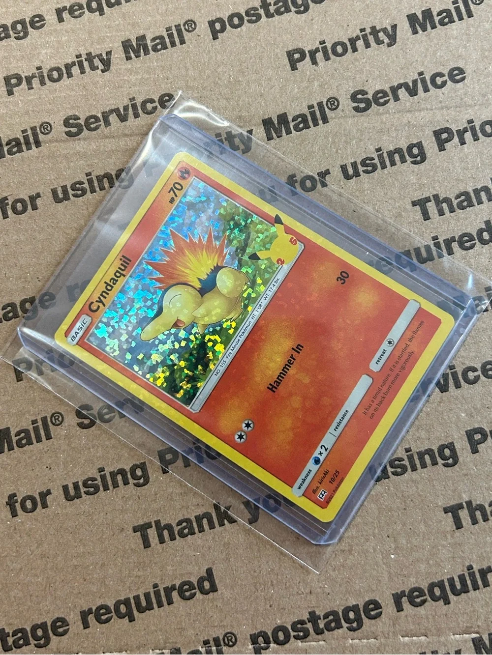 Cyndaquil Holo Card No. 10/25 • ‘21 Pokemon TCG x Mc Donald’s 25th Anniversary